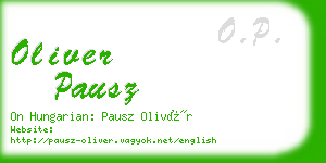 oliver pausz business card